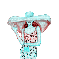 dolceluna woman hat fashion summer gif - Gratis animerad GIF