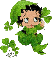 MMarcia gif Betty Boop ST Patrick's - Free animated GIF