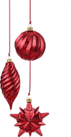 Christmas red ornaments deco sunshine3 - png gratis