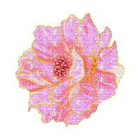 pink golden flower - Ücretsiz animasyonlu GIF