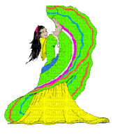 image encre animé effet femme espagnol danseuse dansant coin edited by me - Бесплатный анимированный гифка
