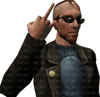 postal dude middle finger edgy hater - nemokama png