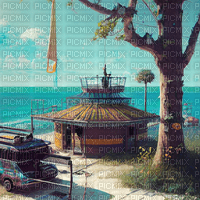 Beach with Hut - 免费PNG