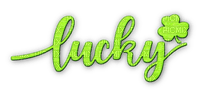 soave  patrick  text  deco green lucky - 無料png
