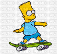 bart skate board - Free animated GIF