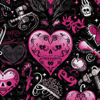 ♥❀❀❀❀ sm3 punk hearts gothic   gif pink - GIF animé gratuit