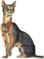 soave deco animals cat  egypt  brown blue red grey - PNG gratuit