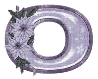 Kaz_Creations Alphabets Christmas Purple  Letter O - Free PNG