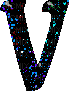 Kaz_Creations Animated  Alphabets Disco Colours  Letter V - Бесплатный анимированный гифка