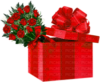 Gift.Box.Roses.Red - Free PNG