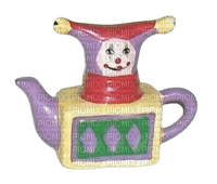 clown teapot - gratis png