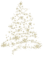 Weihnachtsbaum, Gold - Animovaný GIF zadarmo