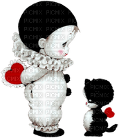Kaz_Creations Valentine Deco Love Cute Mime Kitten - Free PNG