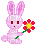 cute pink bunny rabbit - Gratis geanimeerde GIF