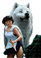 fantasy woman with wolf by nataliplus - gratis png