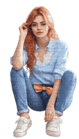 Woman. Red hair. Leila - zadarmo png