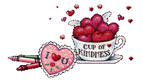 Cup Love Heart Text Gif - Bogusia - GIF animado grátis