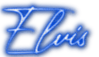 Elvis.Neon.Text.Blue - By KittyKatLuv65 - PNG gratuit