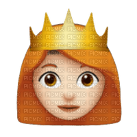 Emoji Princess - Ginger Hair - PNG gratuit