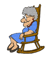 mamie sur chaise à bascule - GIF animate gratis
