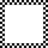 Checkerboard Frame black, white - PNG gratuit