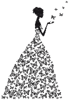 Glitter femme papillon noir - 無料のアニメーション GIF