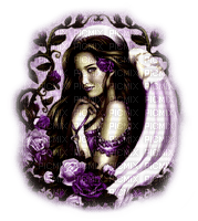 Rose Angel.Brown.Purple - By KittyKatLuv65 - png gratuito