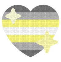 Demigender Pride heart emoji - ilmainen png