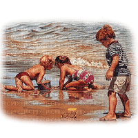 niños en la playa  dubravka4 - png gratuito