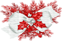 soave deco christmas winter bow holly branch pine - gratis png