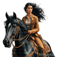 Horse, woman - PNG gratuit