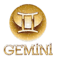 Y.A.M._Zodiac gemini text - GIF animado grátis