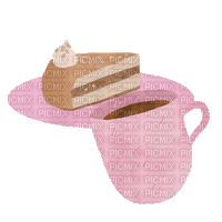 Cake and Coffee - Free animated GIF