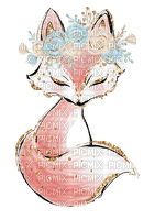 Watercolor fox - besplatni png