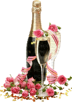 champagner roses deco valentine