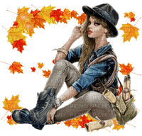 Woman. Fall. Autumn. Leila - ücretsiz png