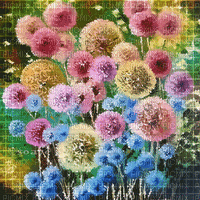 soave background animated painting field flowers - GIF animate gratis