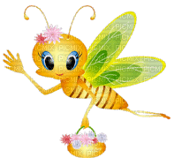 hello petite abeille - GIF animado grátis