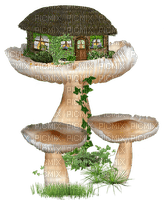 fairy green  home hause fantasy mushroom - besplatni png