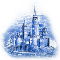 soave background transparent fantasy winter castle - PNG gratuit