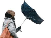 Frau mit Regenschirm - Free PNG