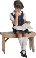 Kaz_Creations Child Girl Reading Book - δωρεάν png