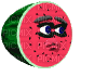 watermelon spitting seeds - GIF animasi gratis