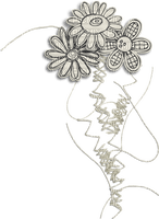 Paper Flower Blume drawing stitched stem - png ฟรี