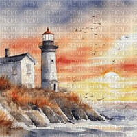 Background. Lighthouse. Autumn. Leila - nemokama png