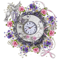 patymirabelle horloge fleur - png gratuito