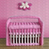 Pink Felted Crib Background - gratis png