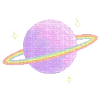 Pastel Saturn - Free animated GIF