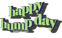Tekst. Gif. Happy humpday. Leila - Darmowy animowany GIF