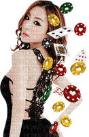 woman playing cards bp - бесплатно png
